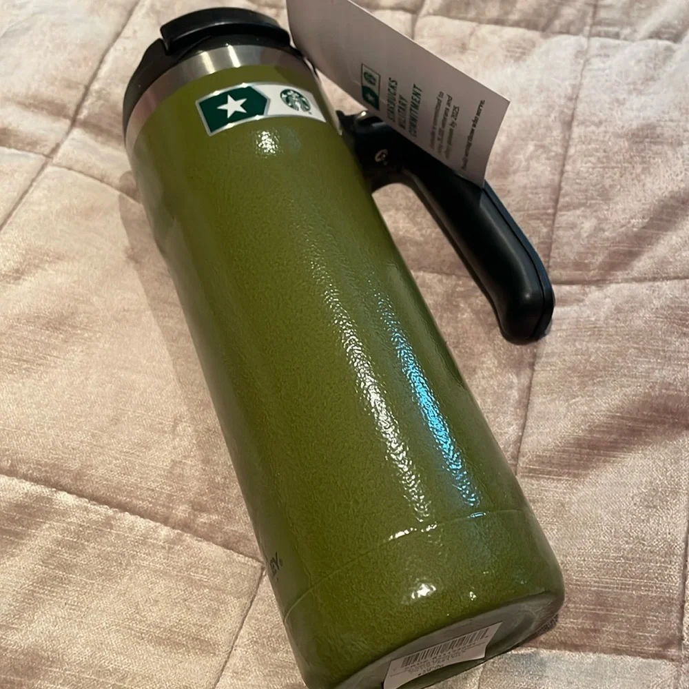 Starbucks Stanley Army Military Commitment Stainless Steel Tumbler Handle New